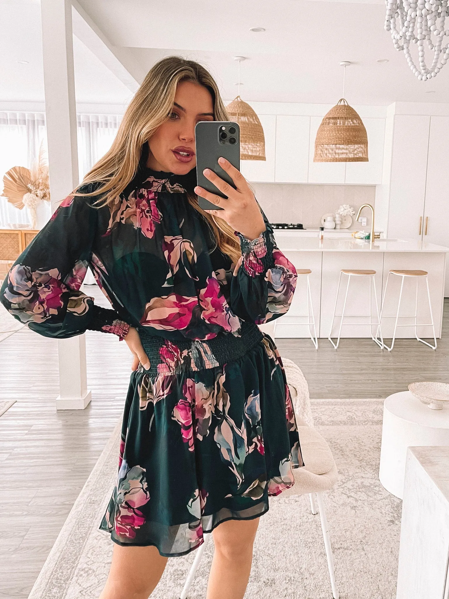 Neary Dress - Emerald Floral sold by Esther & Co product image thumbnail 3