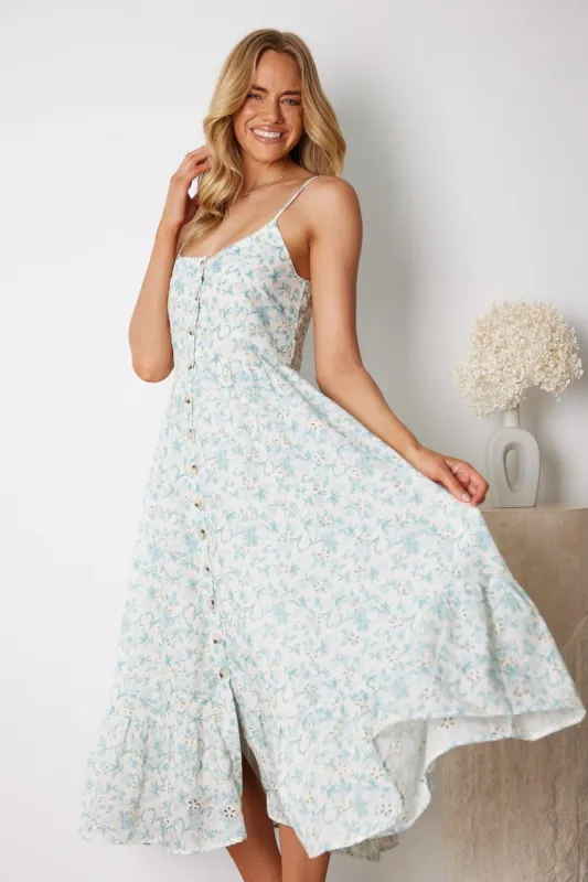 Sophy Dress - Blue Print sold by Esther & Co