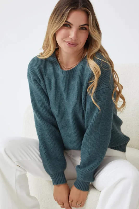 Harvie Knit - Petrol sold by Esther & Co