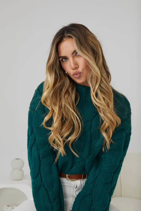 Hadi Knit - Dark Green sold by Esther & Co