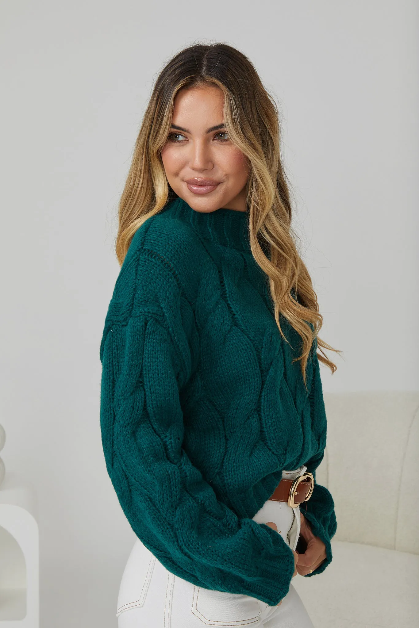 Hadi Knit - Dark Green sold by Esther & Co product image thumbnail 5