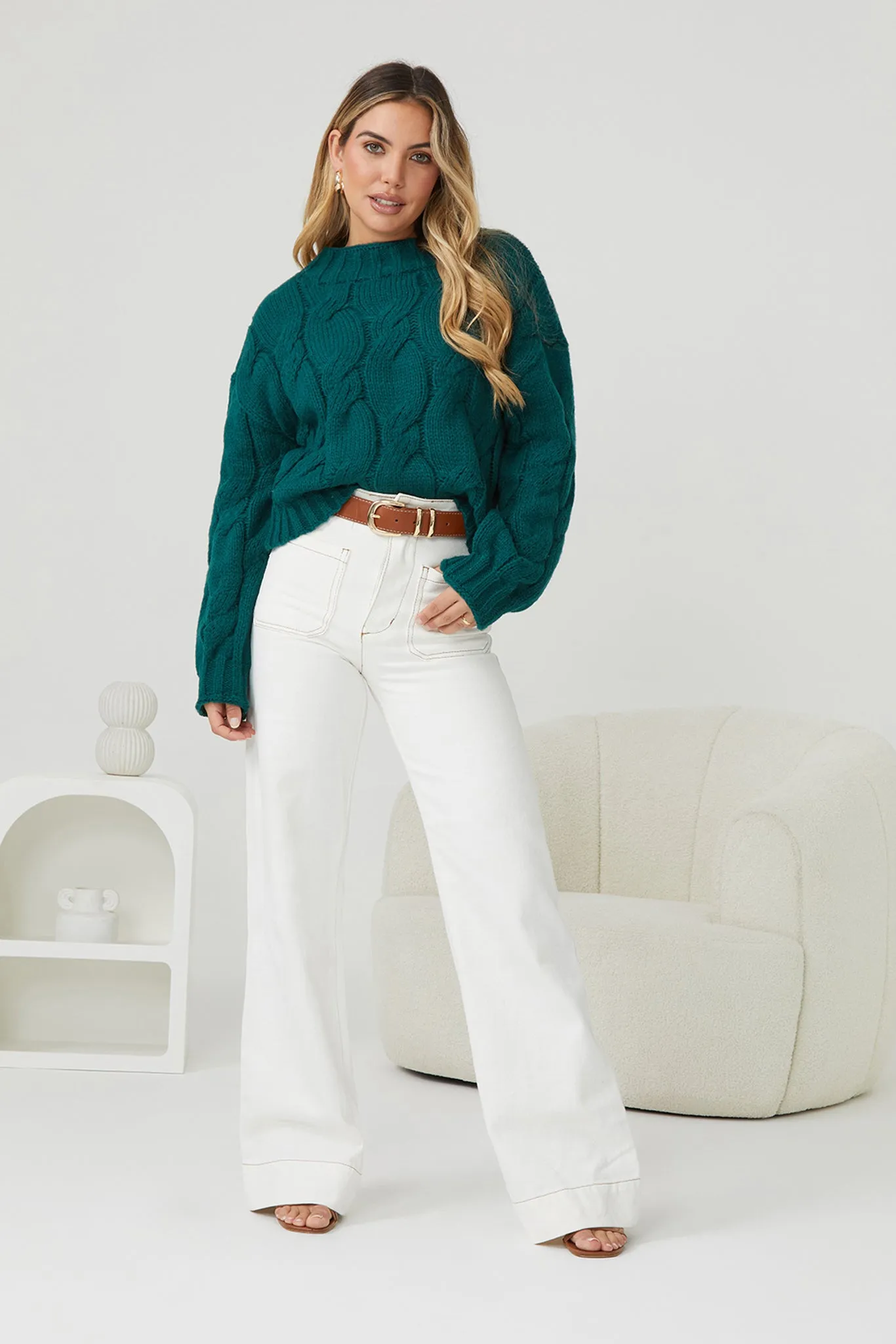 Hadi Knit - Dark Green sold by Esther & Co product image thumbnail 3