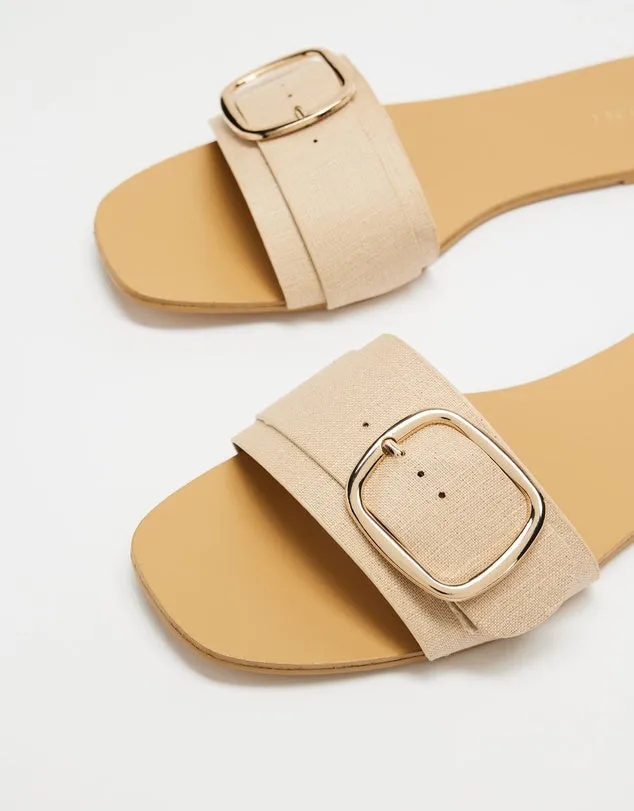 Gusta Sandals - Vanilla Linen sold by Esther & Co product image thumbnail 3