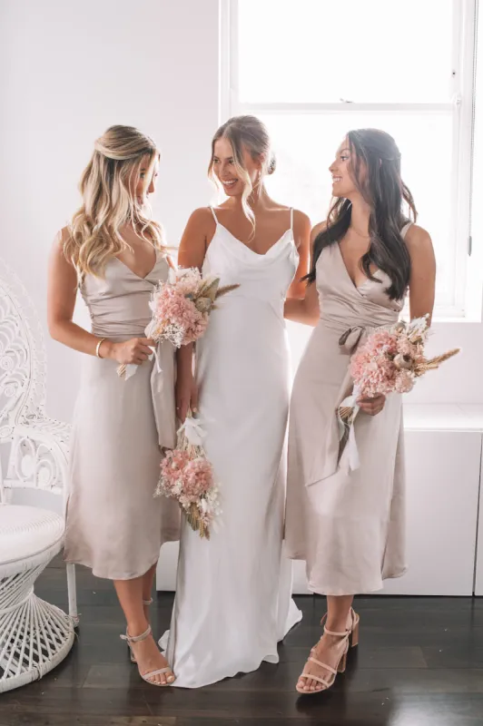 Poppy Dress - Champagne sold by Esther & Co
