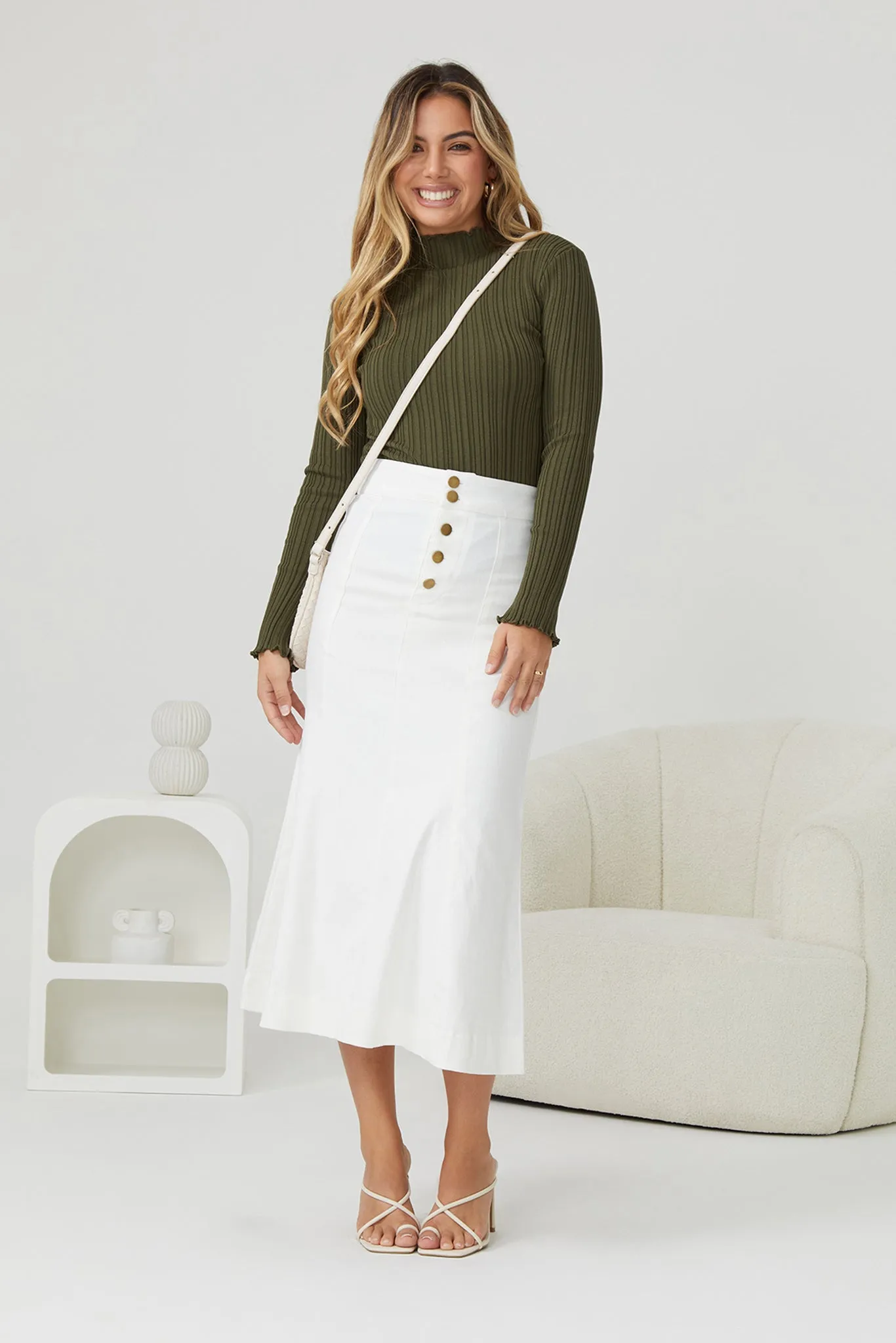 Aurella Knit Top - Olive sold by Esther & Co product image thumbnail 4