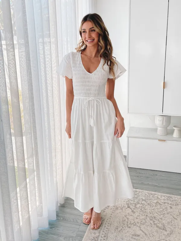 Sereia Dress - White sold by Esther & Co