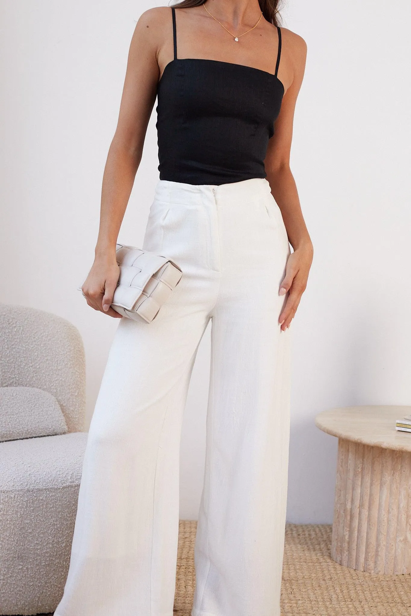 Alexandrine Pants - White sold by Esther & Co