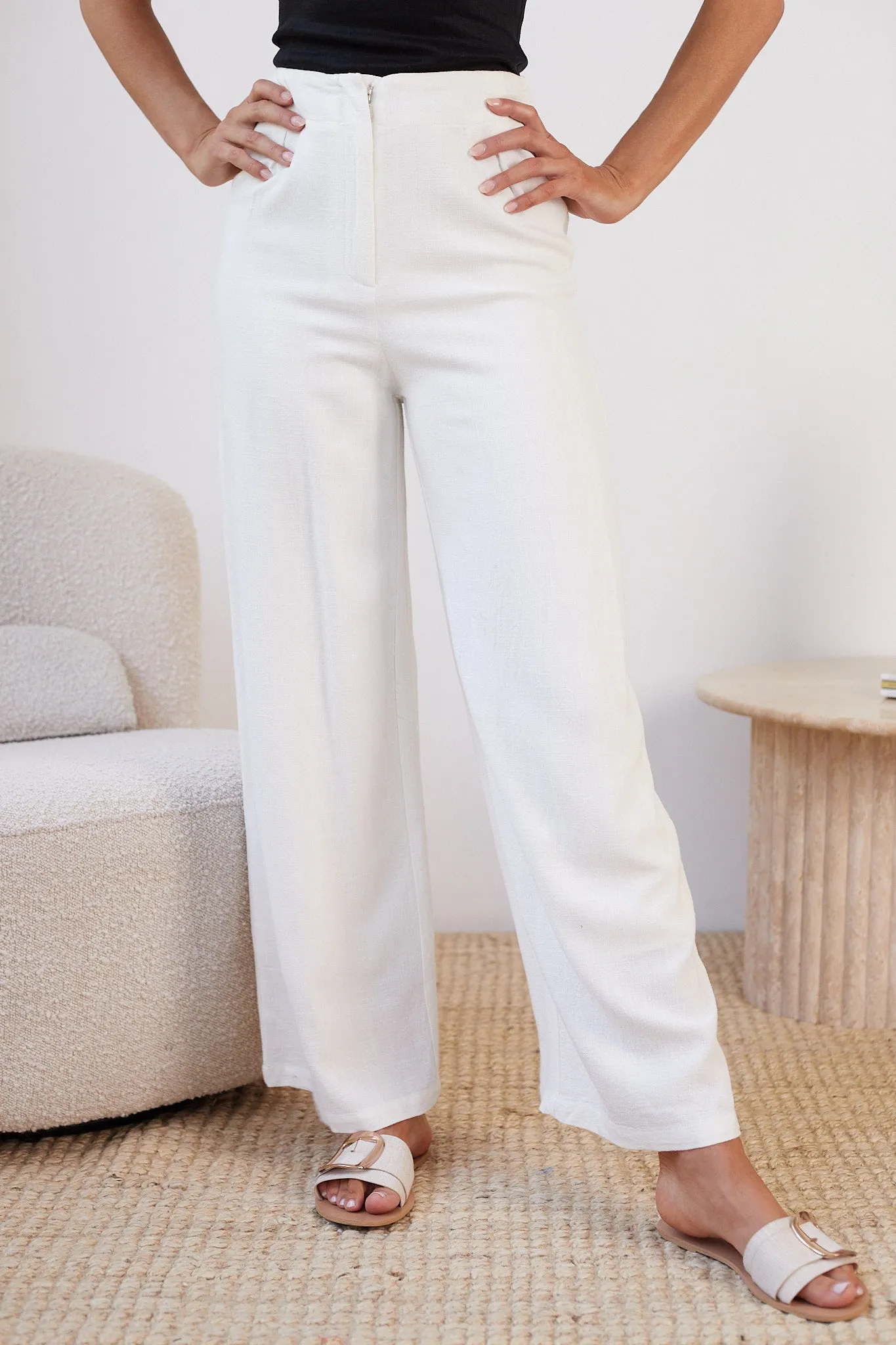 Alexandrine Pants - White sold by Esther & Co product image thumbnail 3
