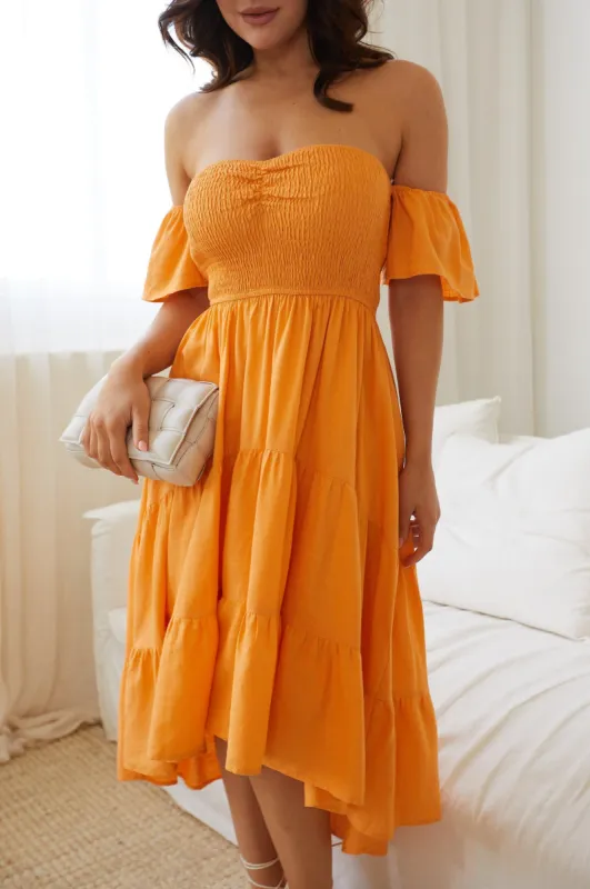 Lalika Dress - Orange sold by Esther & Co