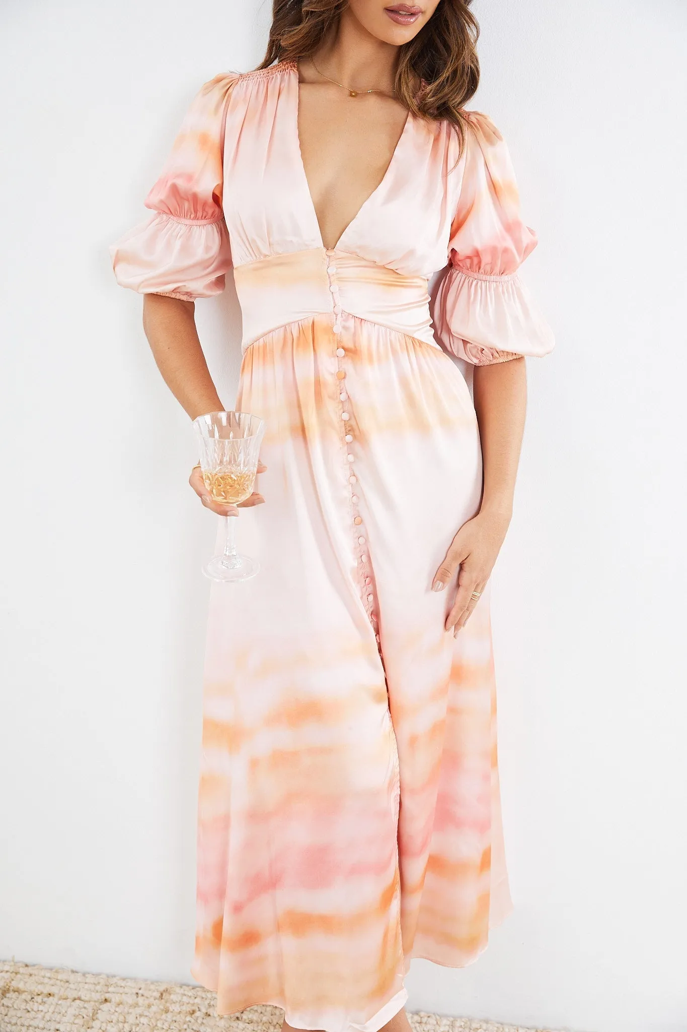 Charis Dress - Orange Print sold by Esther & Co product image thumbnail 4