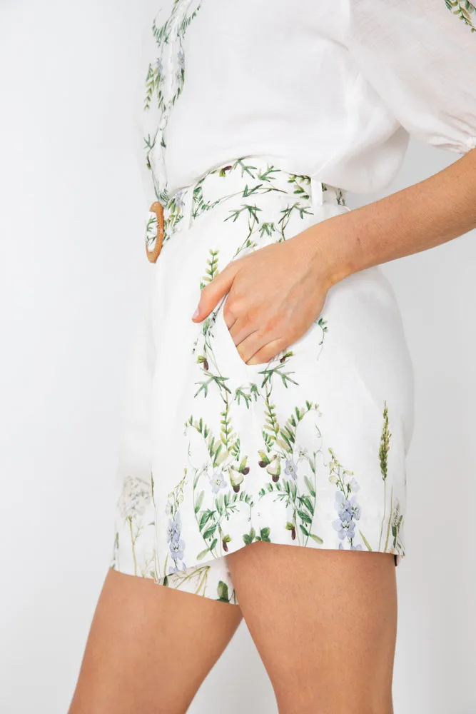 Floella Belted Shorts - Green Print sold by Esther & Co product image thumbnail 5