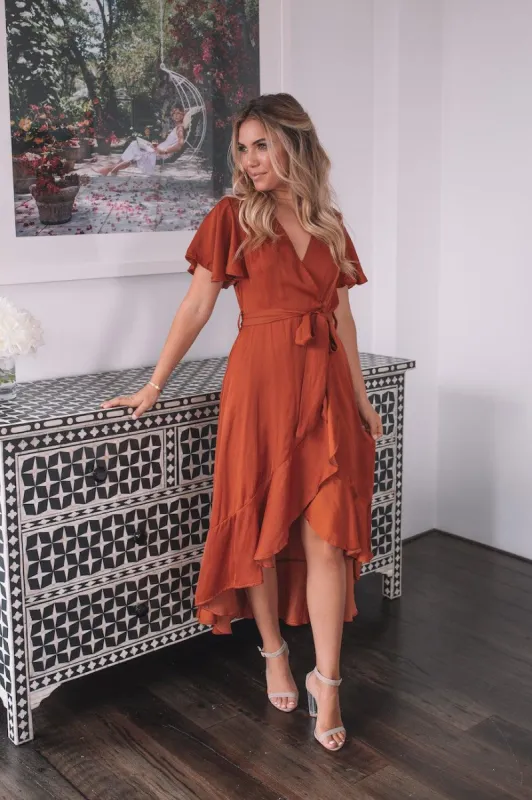 Farren Dress - Rust sold by Esther & Co