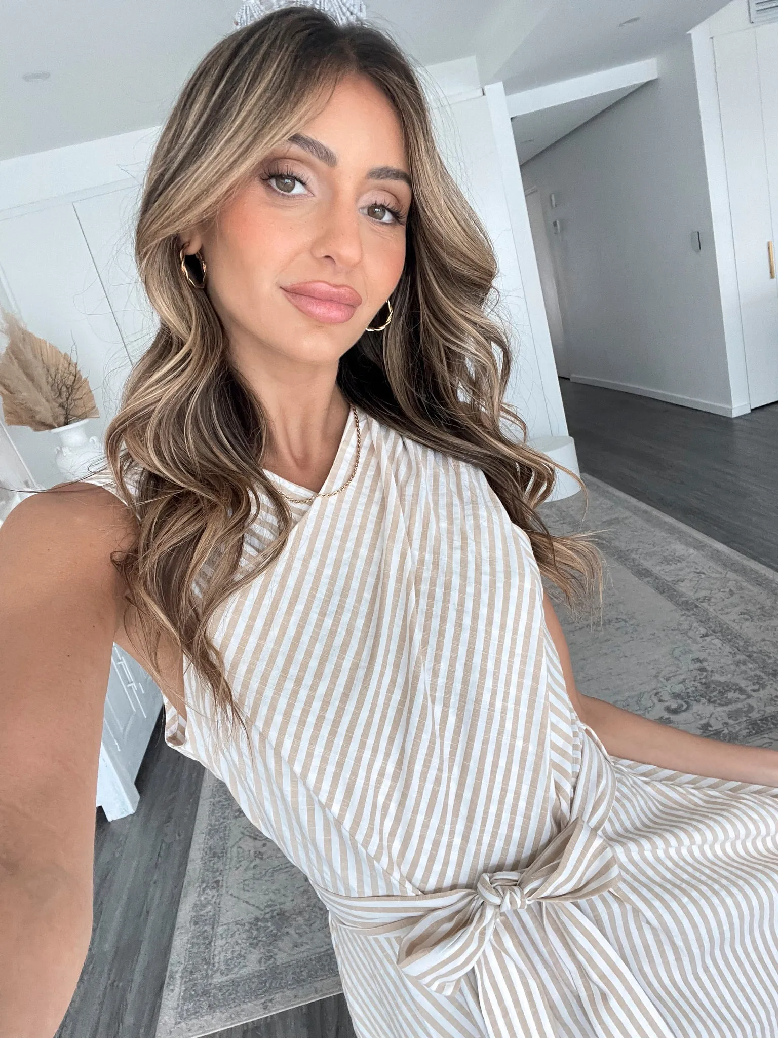 Sianna Dress - Beige Stripe sold by Esther & Co product image thumbnail 5