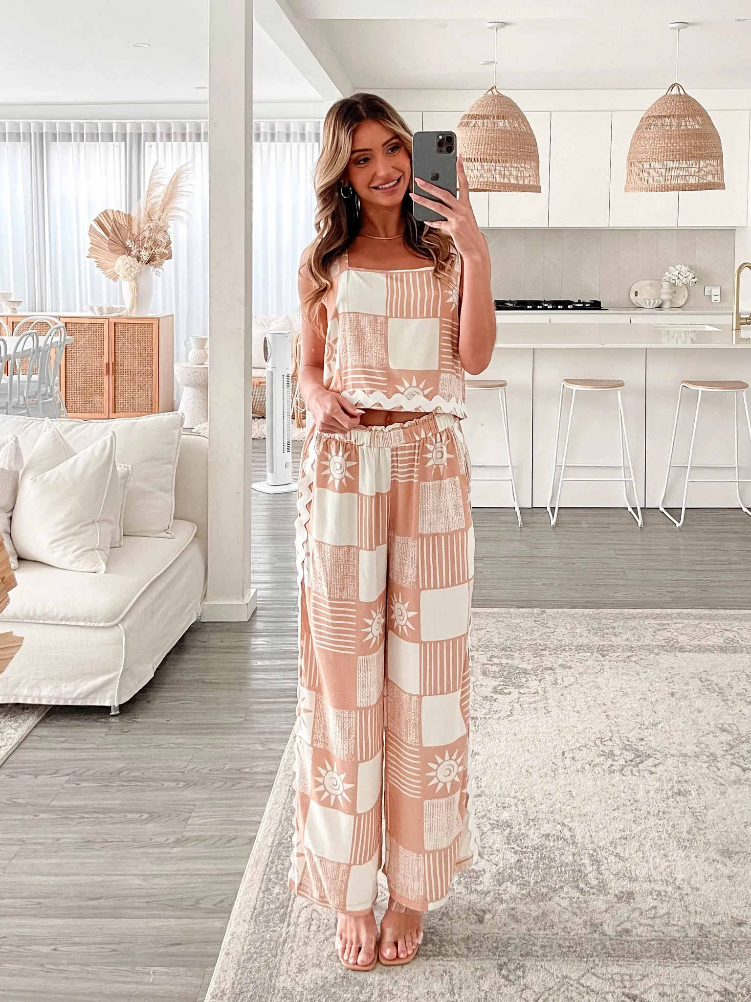 Adalee Pants - Beige Print sold by Esther & Co product image thumbnail 4