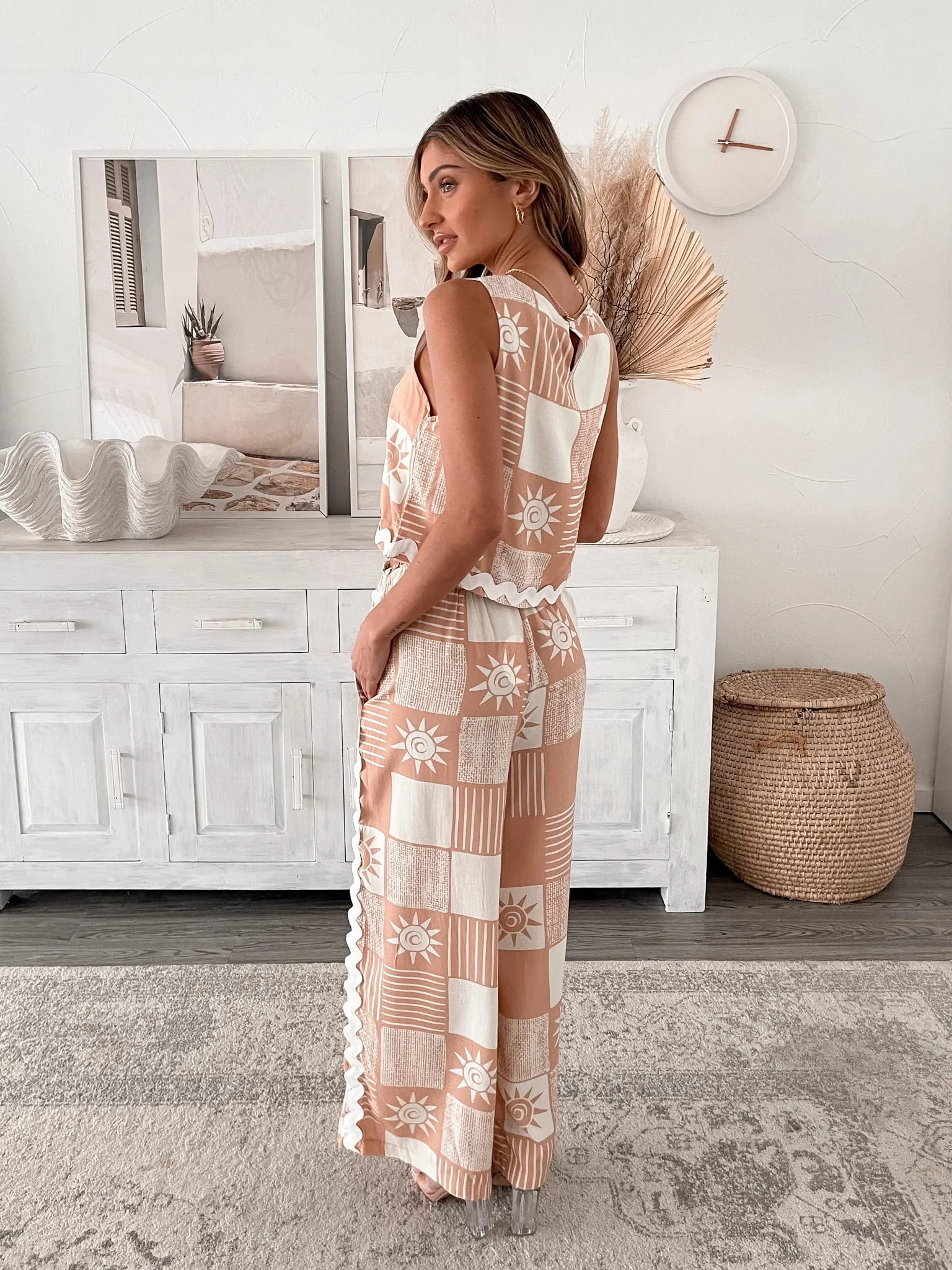 Adalee Pants - Beige Print sold by Esther & Co product image thumbnail 3