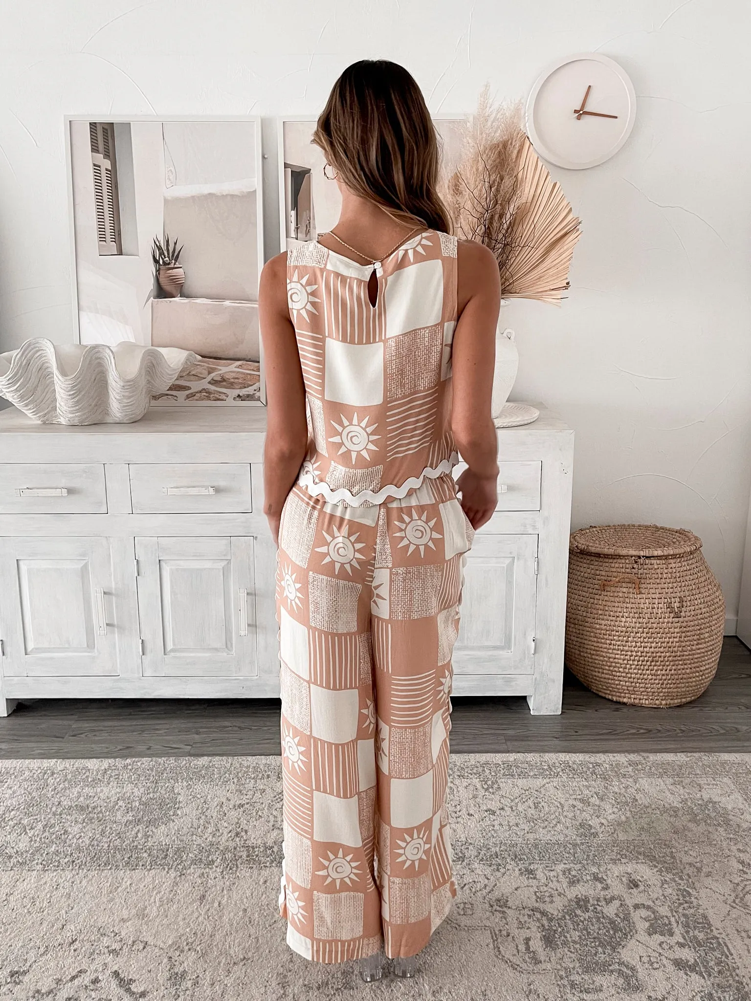 Adalee Pants - Beige Print sold by Esther & Co product image thumbnail 5