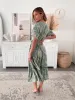 Zahara Dress - Green Print sold by Esther & Co