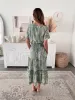 Zahara Dress - Green Print sold by Esther & Co