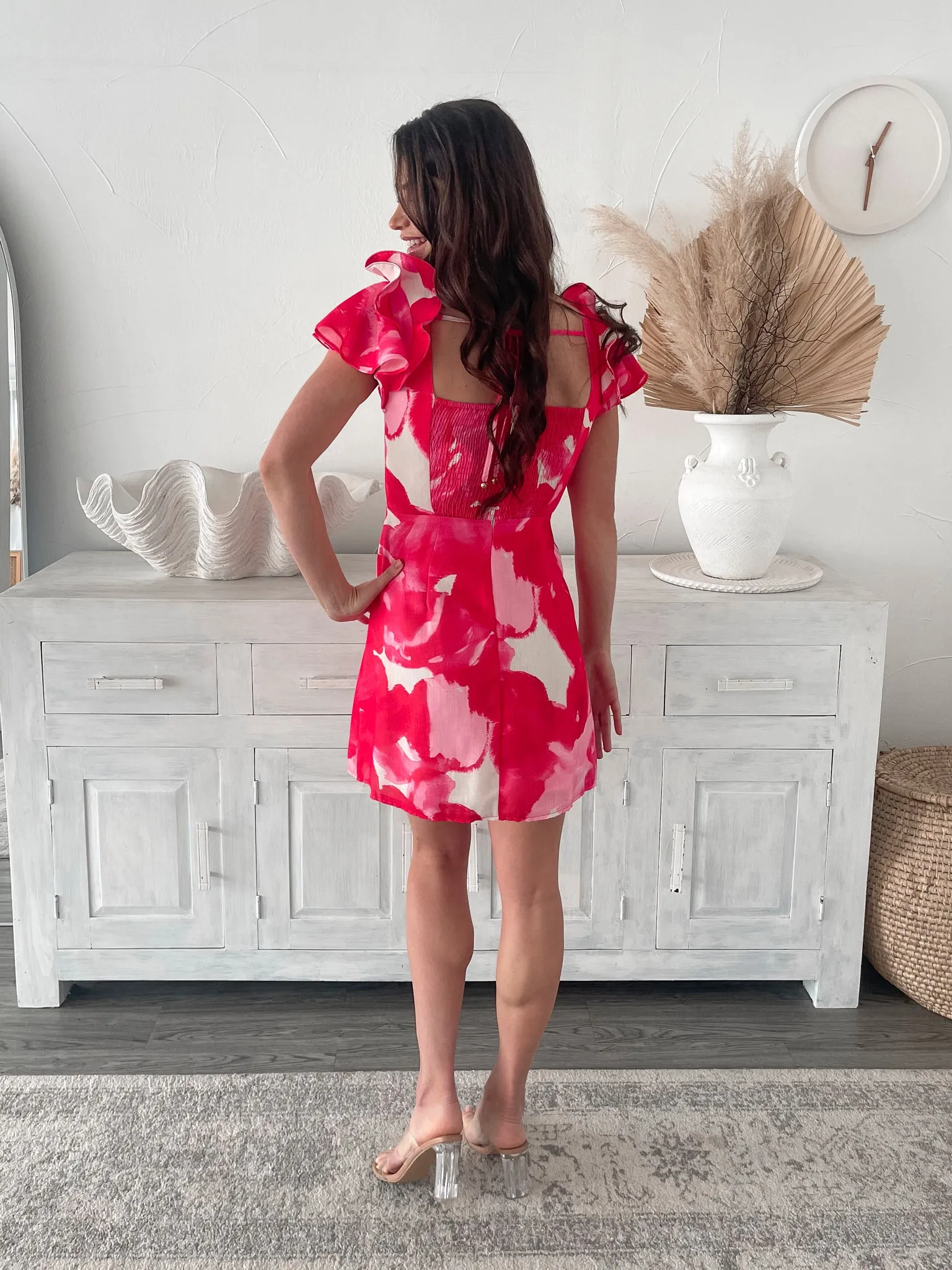 Miliana Dress - Red Print sold by Esther & Co product image thumbnail 3