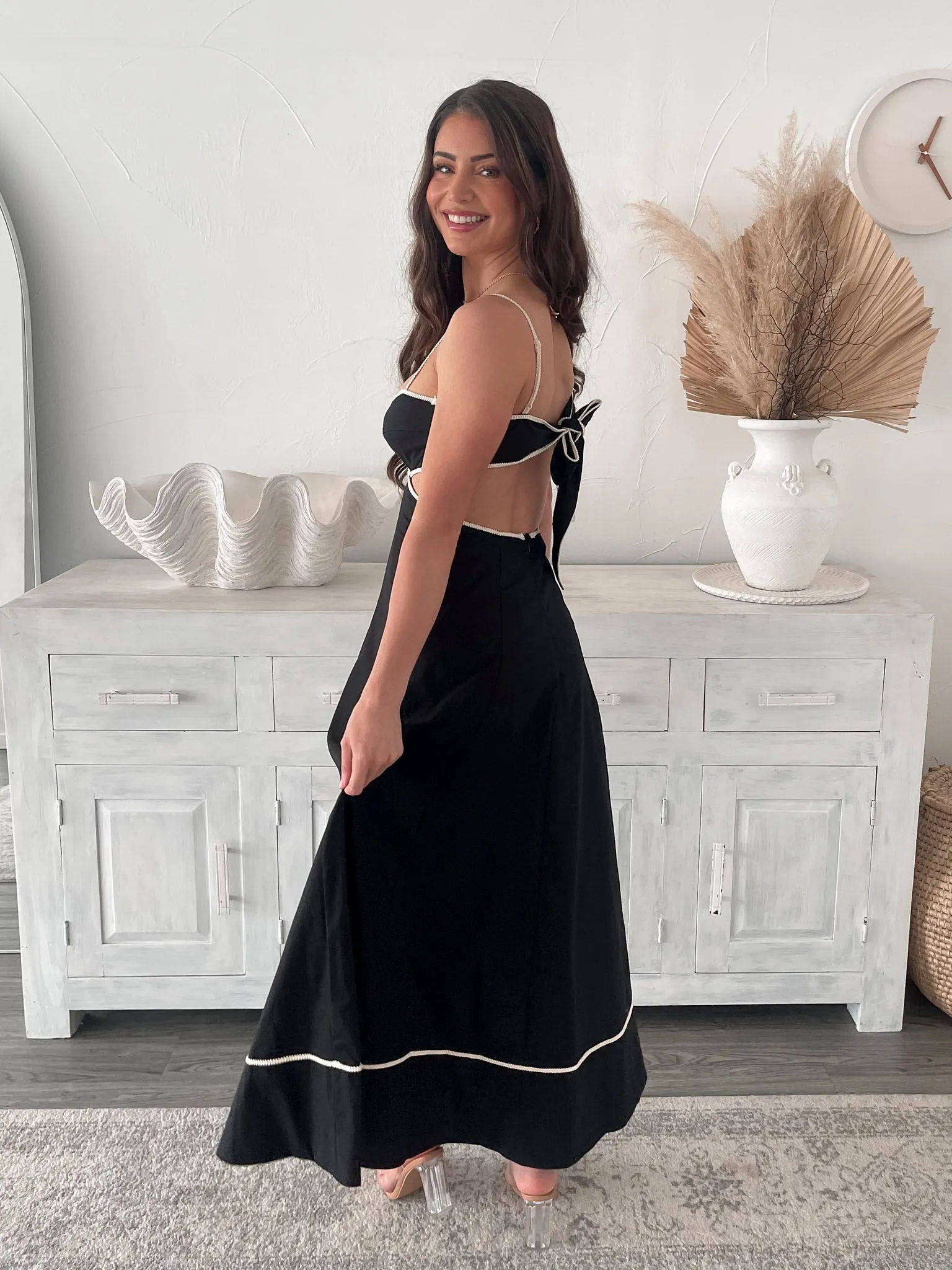 Vala Dress - Black Print sold by Esther & Co product image thumbnail 4