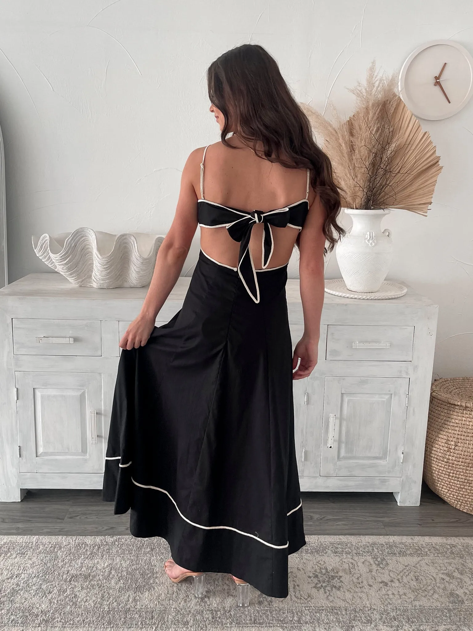 Vala Dress - Black Print sold by Esther & Co product image thumbnail 3