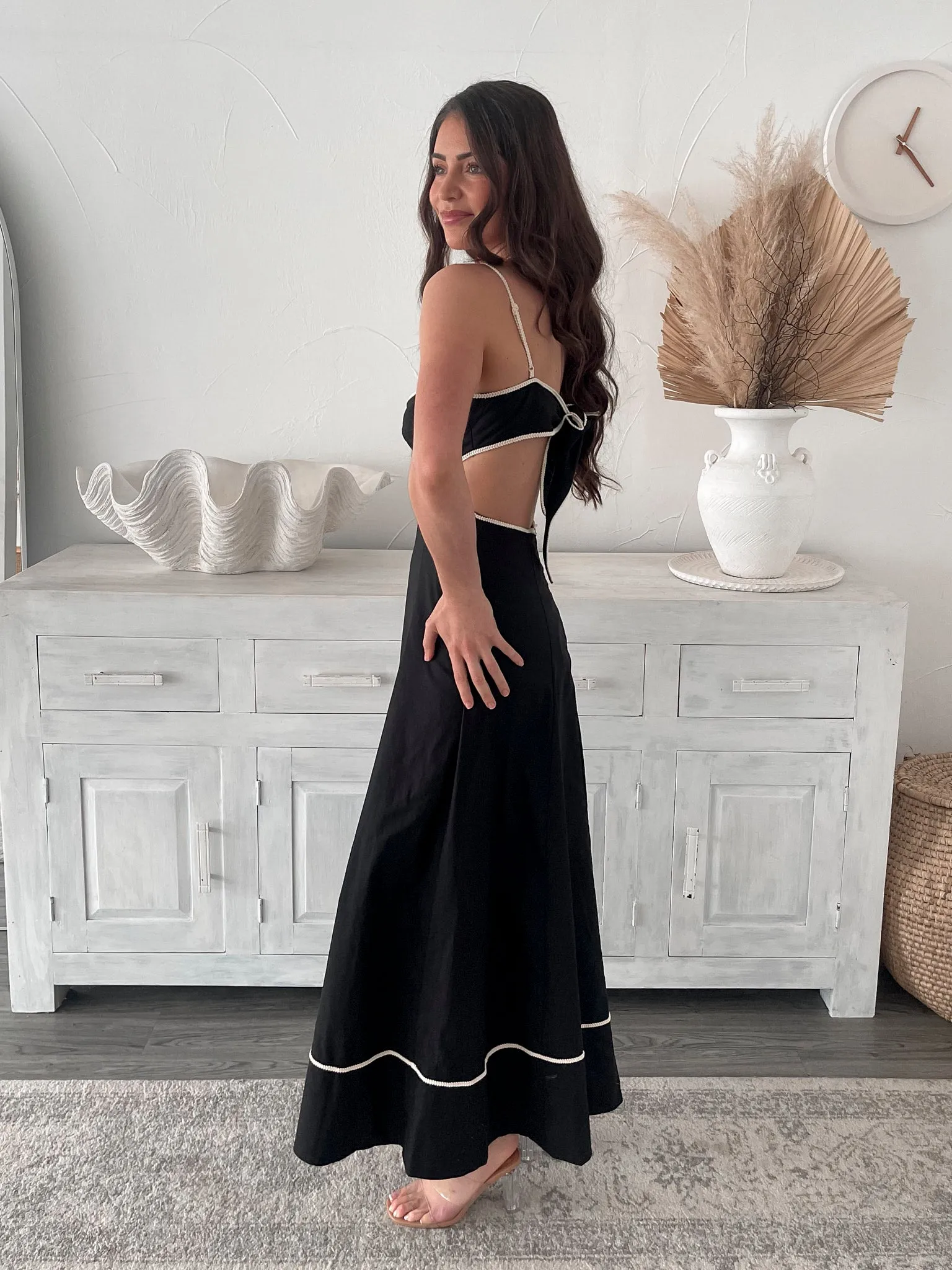 Vala Dress - Black Print sold by Esther & Co product image thumbnail 2