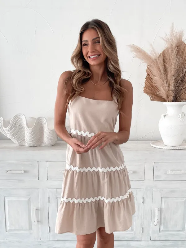 Emmarie Dress - Beige sold by Esther & Co