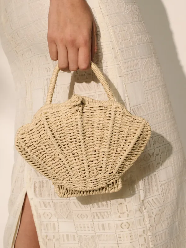 Guadalupe Rattan Bag - Cream sold by Esther & Co