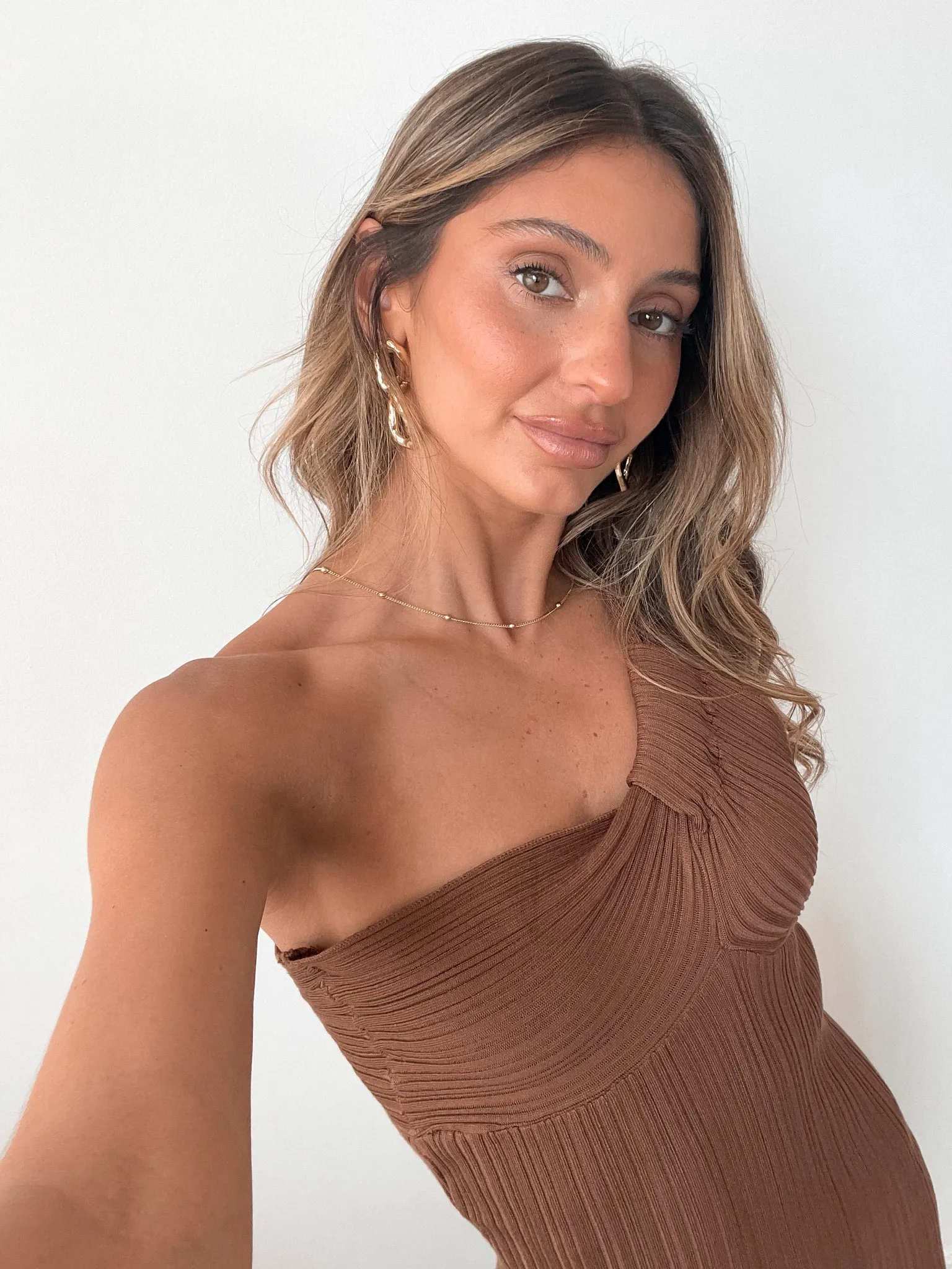 Hellen Knit Dress - Light Chocolate sold by Esther & Co product image thumbnail 5