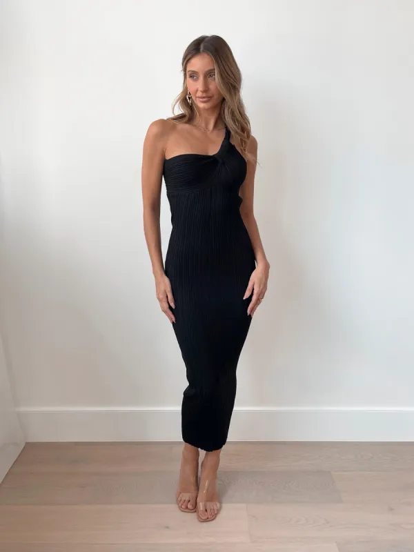 Hellen Knit Dress - Black sold by Esther & Co