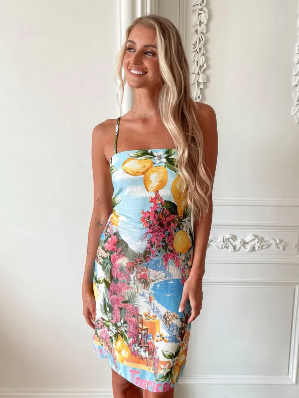 Elvine Dress - Multi Print sold by Esther & Co