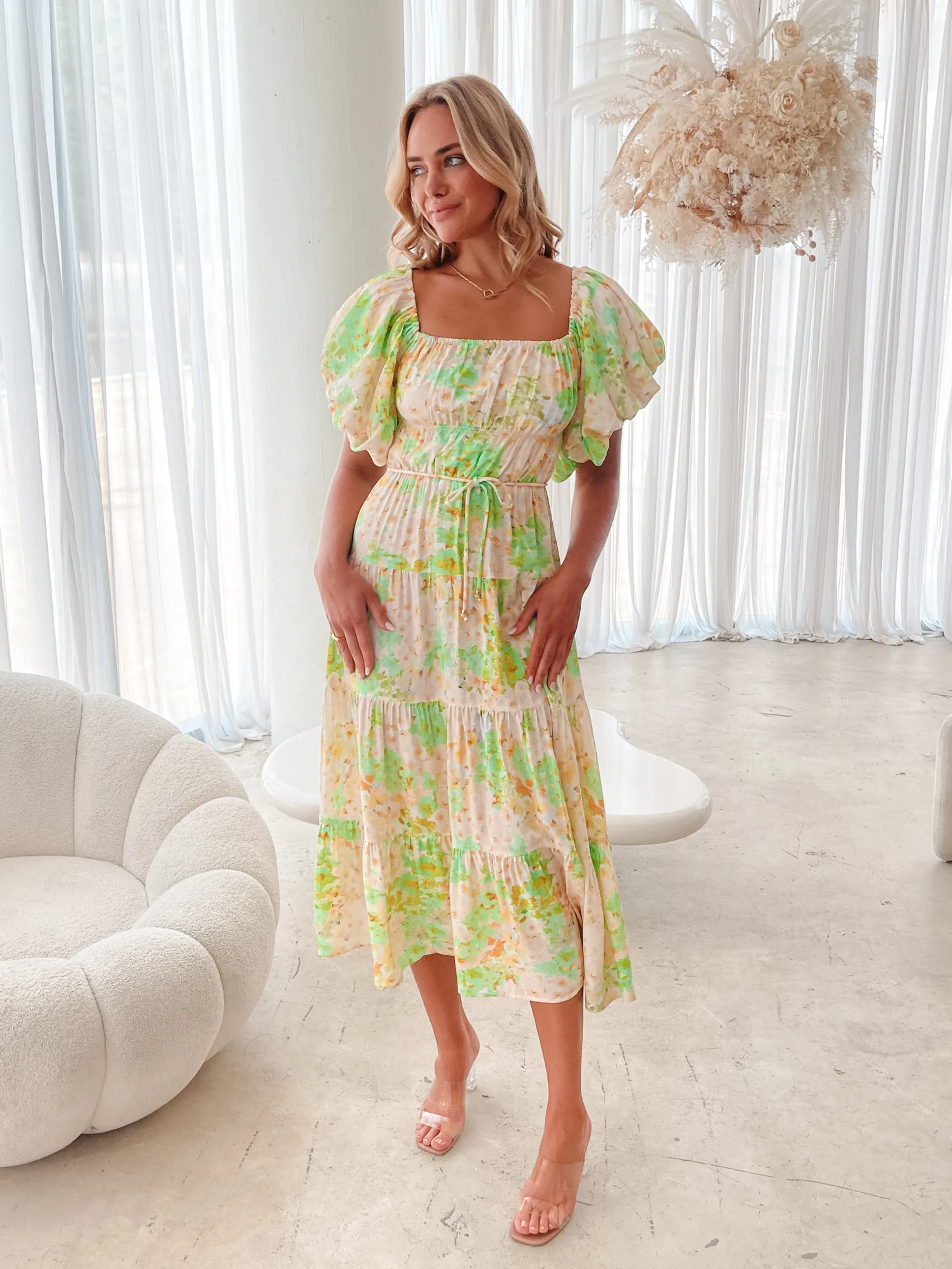 Aiyanna Dress - Green Floral sold by Esther & Co product image thumbnail 4