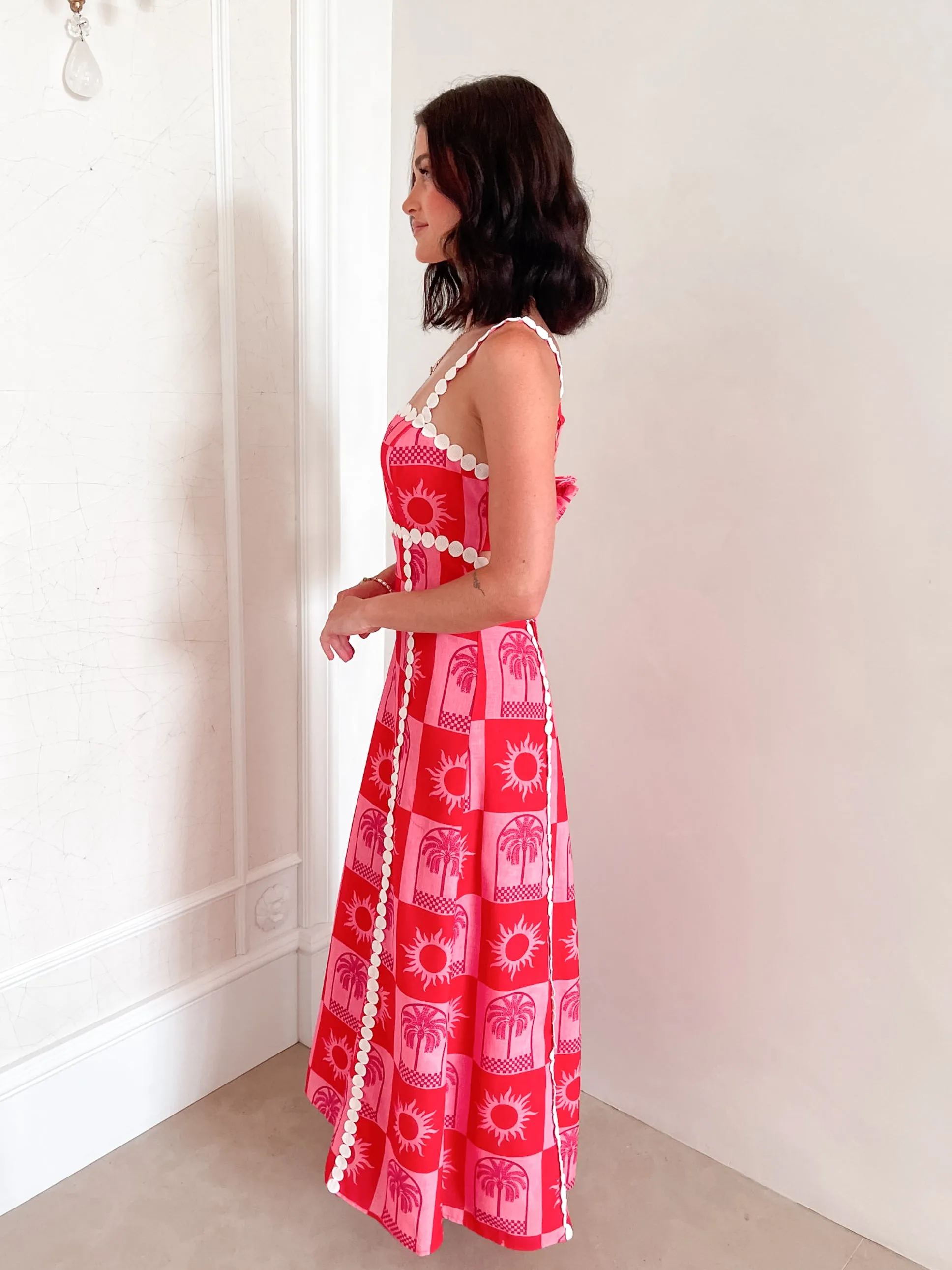 Naveen Dress - Red Print sold by Esther & Co product image thumbnail 2