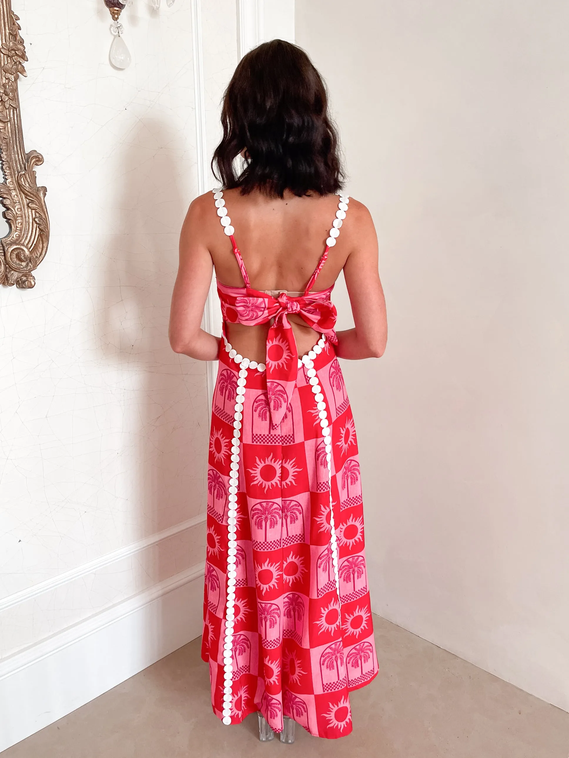 Naveen Dress - Red Print sold by Esther & Co product image thumbnail 3