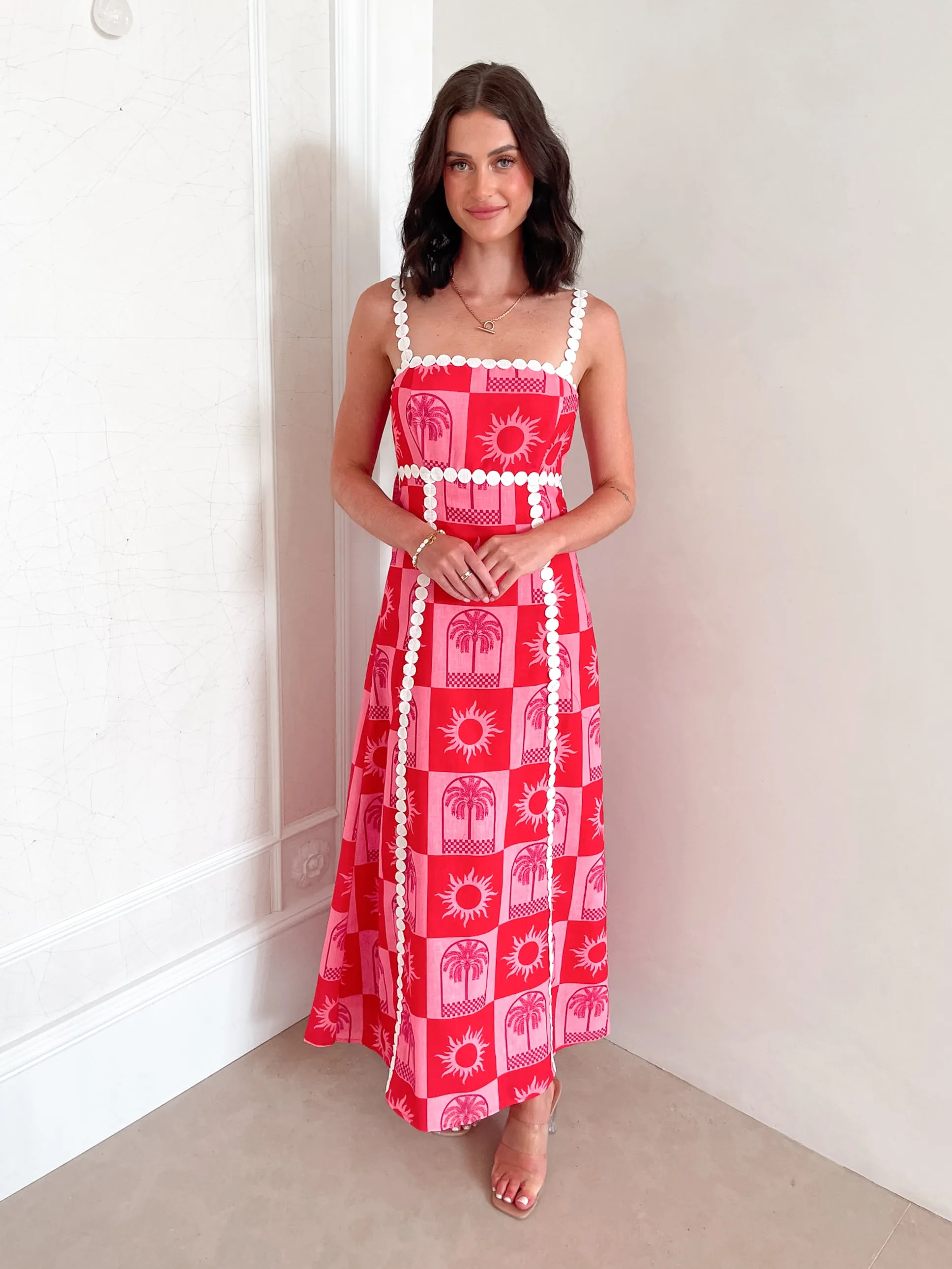 Naveen Dress - Red Print sold by Esther & Co product image thumbnail 5