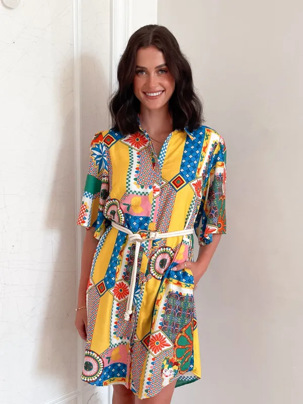 Lekialynn Dress - Multi Print sold by Esther & Co