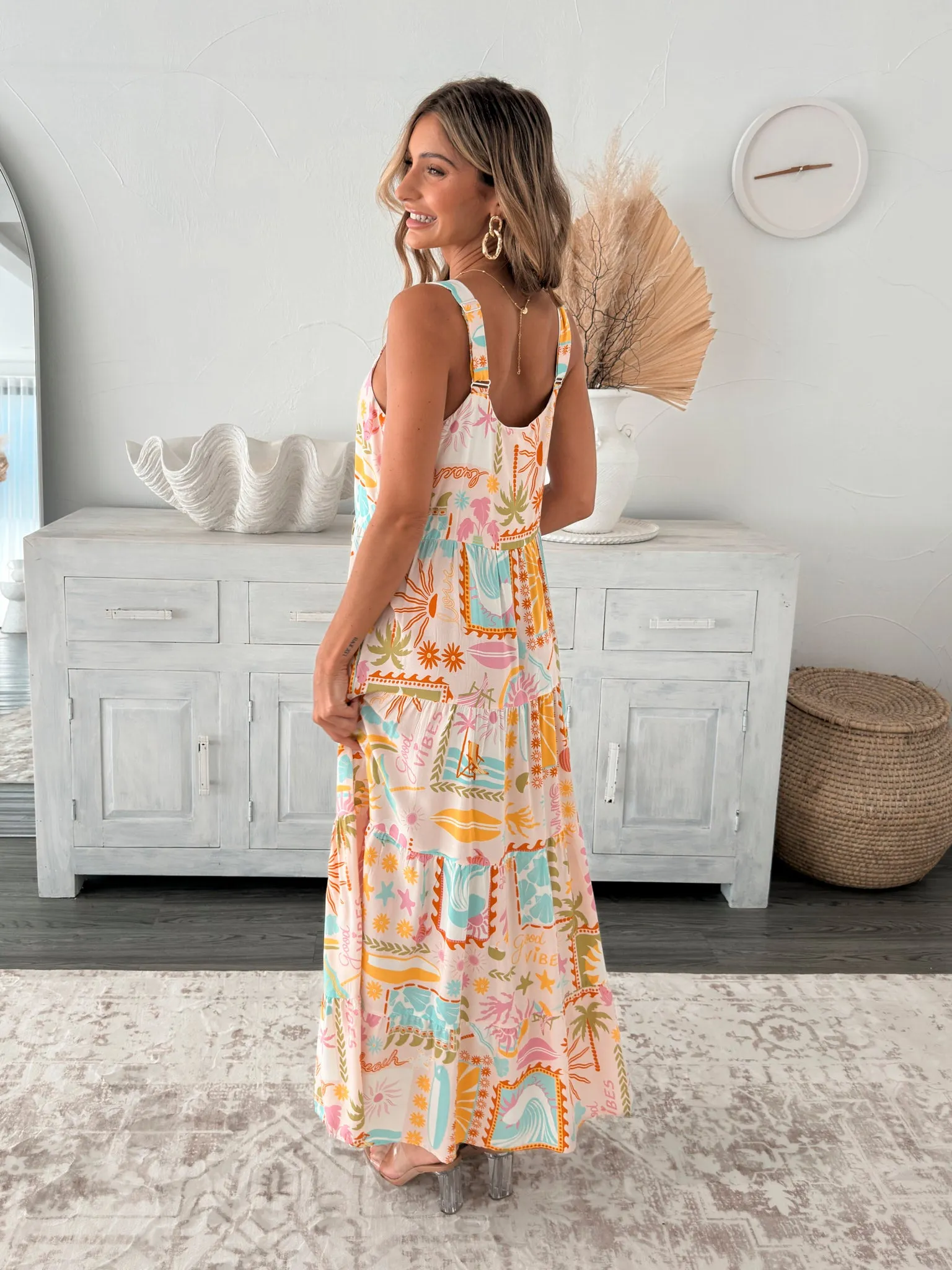 Jorina Dress - Pink Print sold by Esther & Co product image thumbnail 4