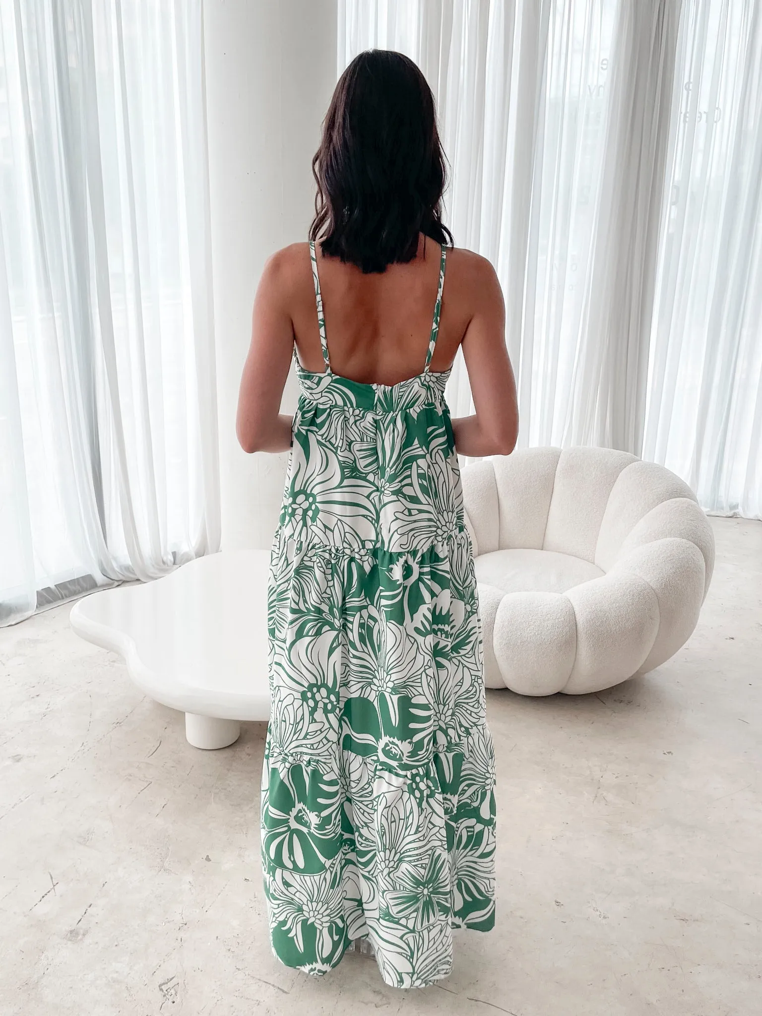 Oloria Dress - Green Floral sold by Esther & Co product image thumbnail 3