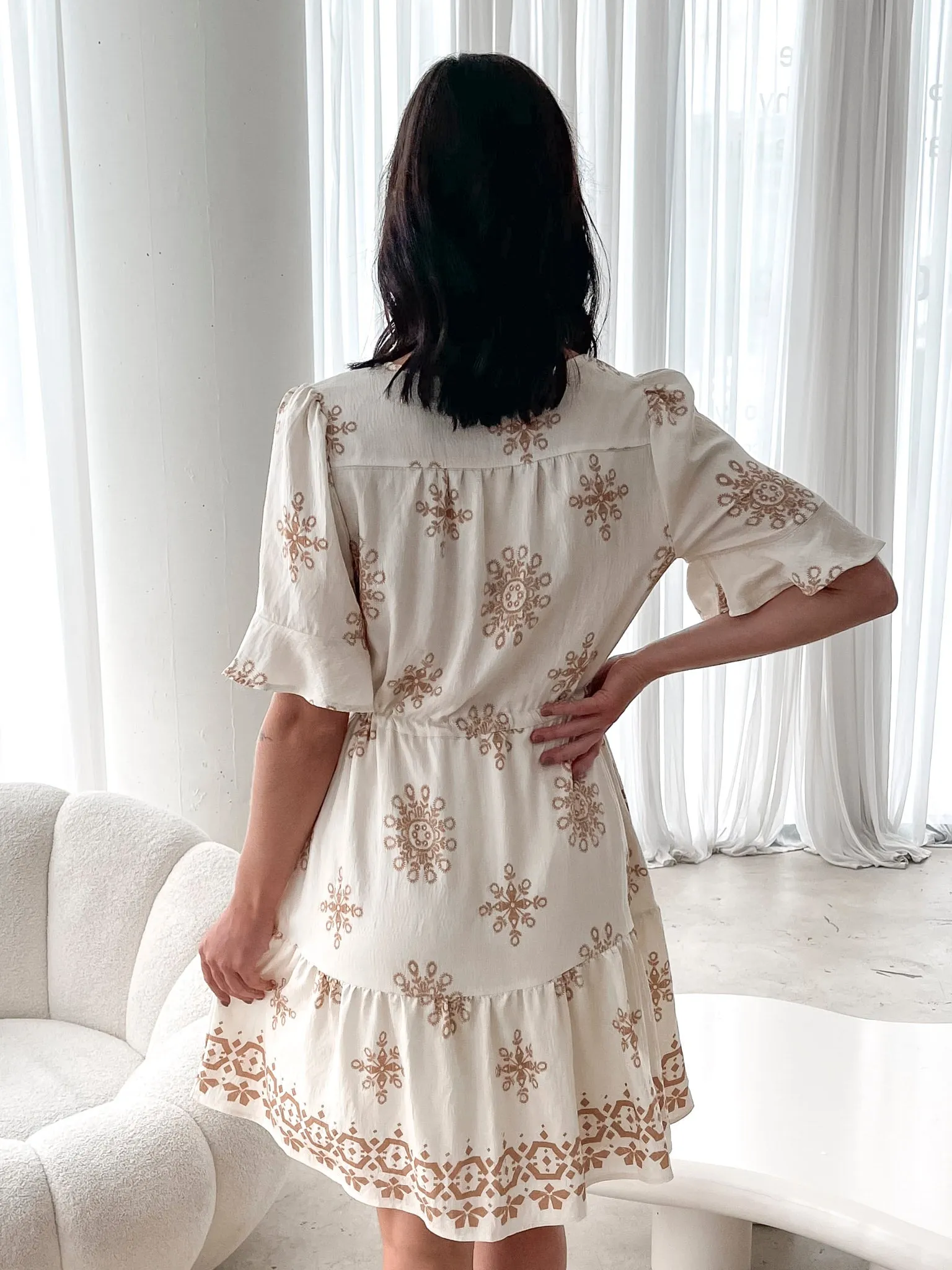 Althara Dress - Cream Print sold by Esther & Co product image thumbnail 3