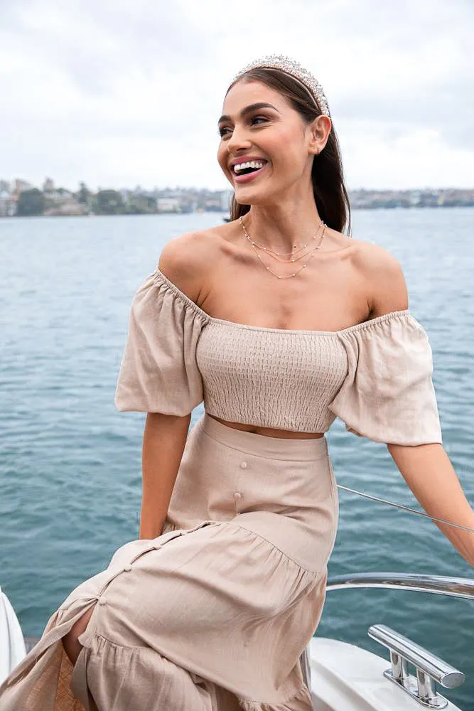 Jayla Top - Beige sold by Esther & Co product image thumbnail 3