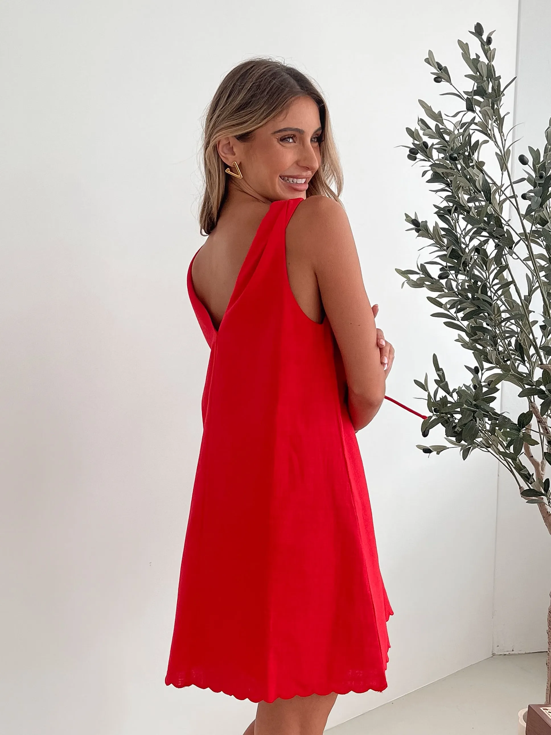 Alexey Dress - Red sold by Esther & Co product image thumbnail 4