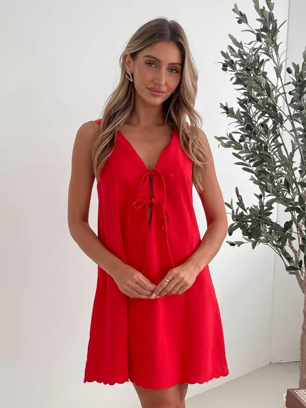 Alexey Dress - Red sold by Esther & Co