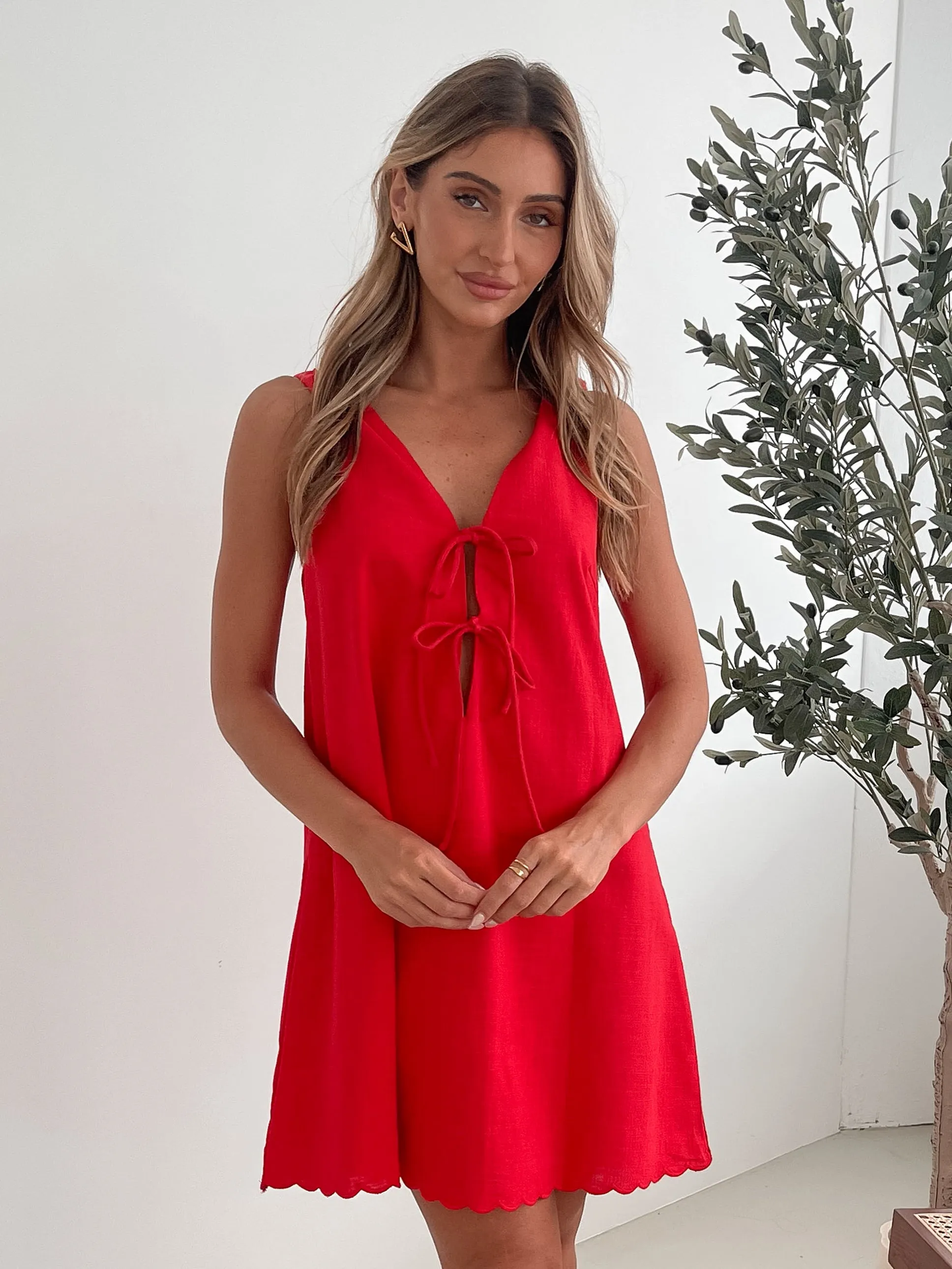 Alexey Dress - Red sold by Esther & Co