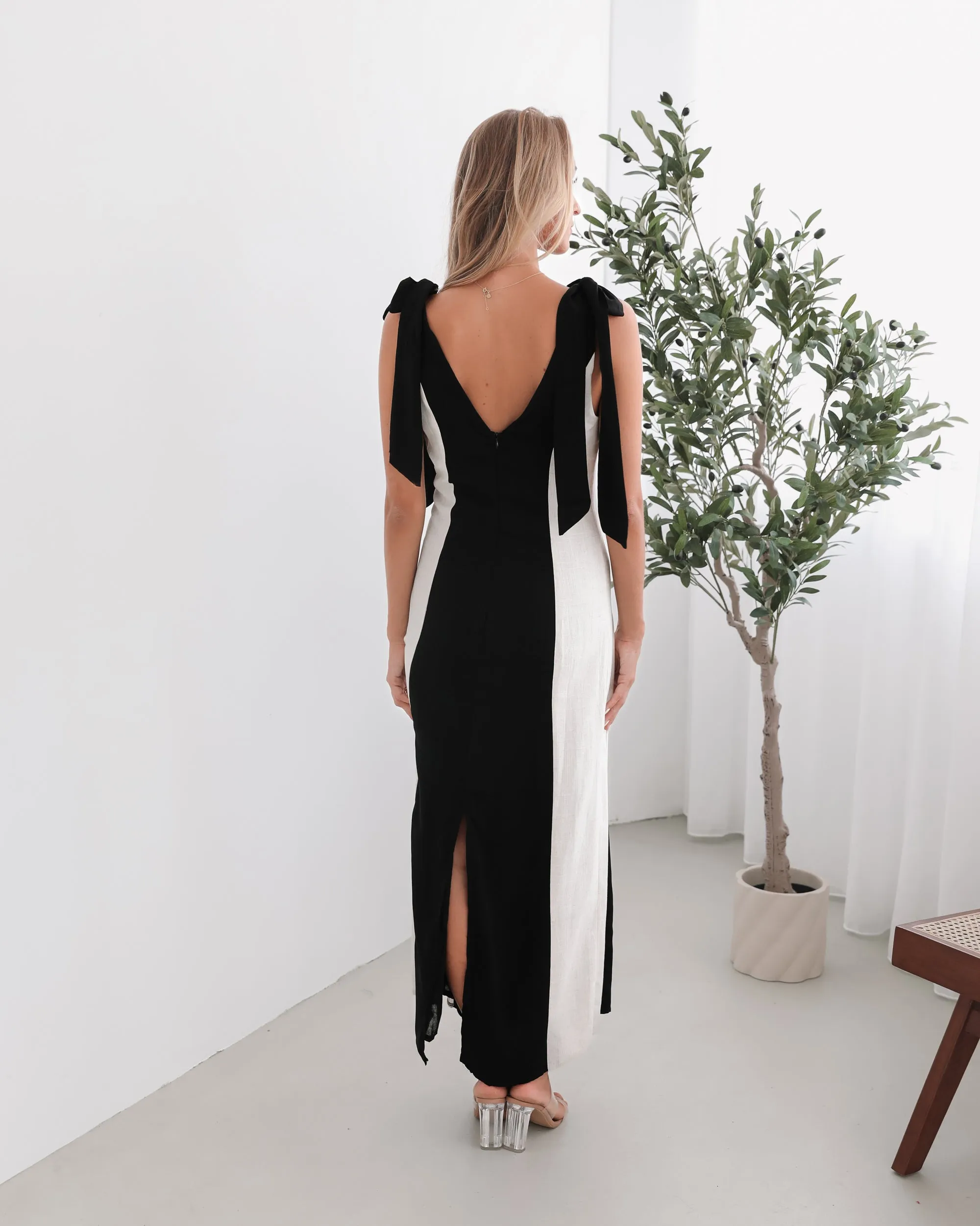 Morticia Dress - Black Print sold by Esther & Co product image thumbnail 3