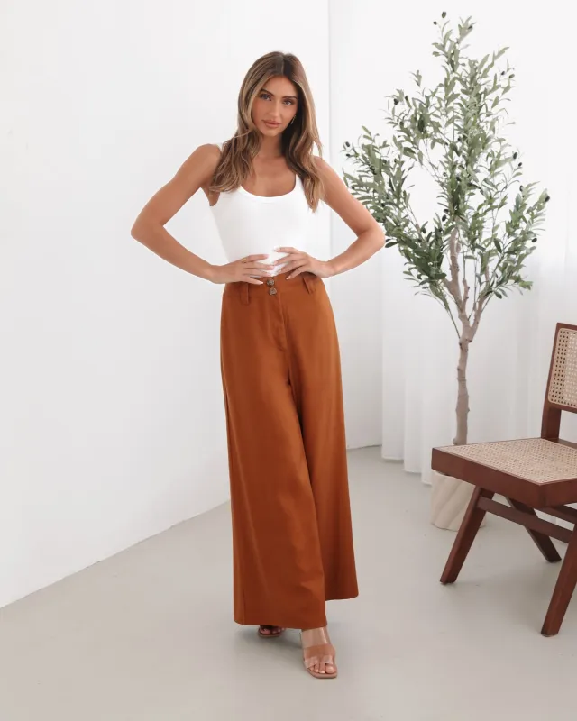 Alka Pants - Camel sold by Esther & Co