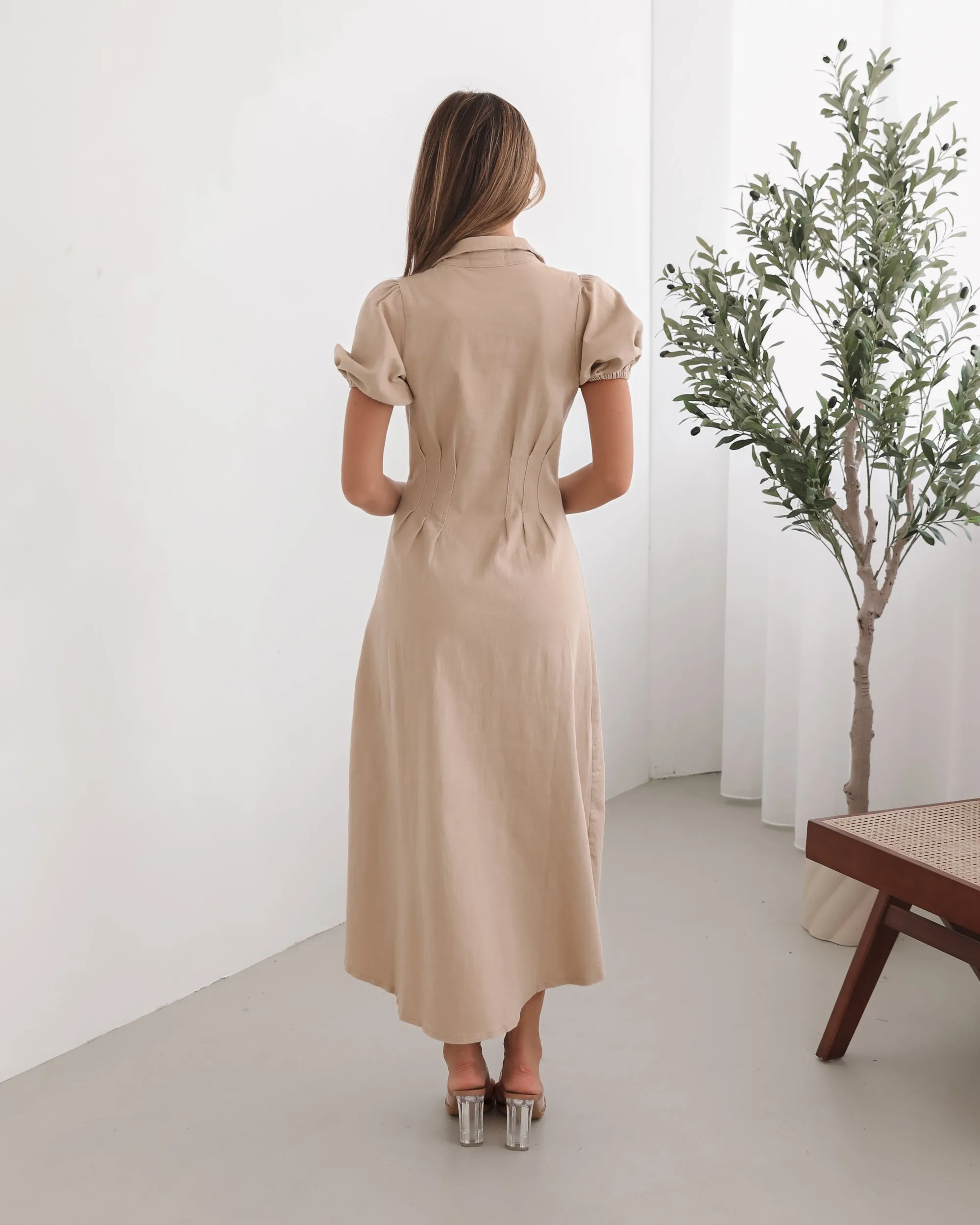 Zorina Dress - Beige sold by Esther & Co product image thumbnail 3