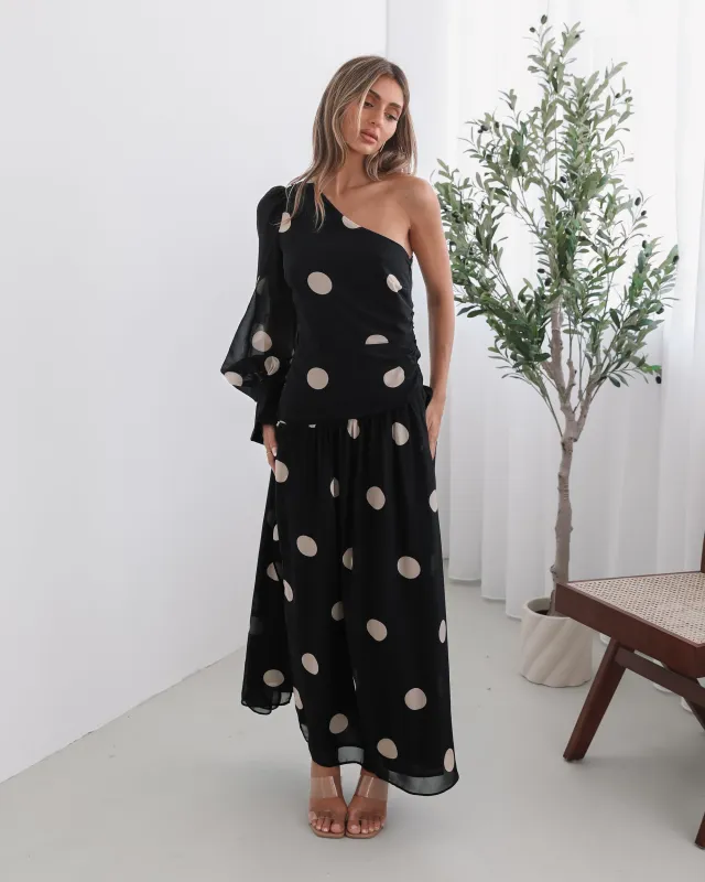 Serenella Dress - Black Spot sold by Esther & Co