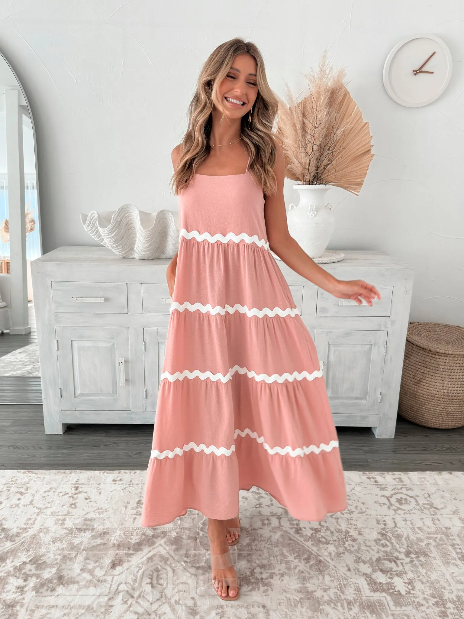 Taline Dress - Pink Multi sold by Esther & Co