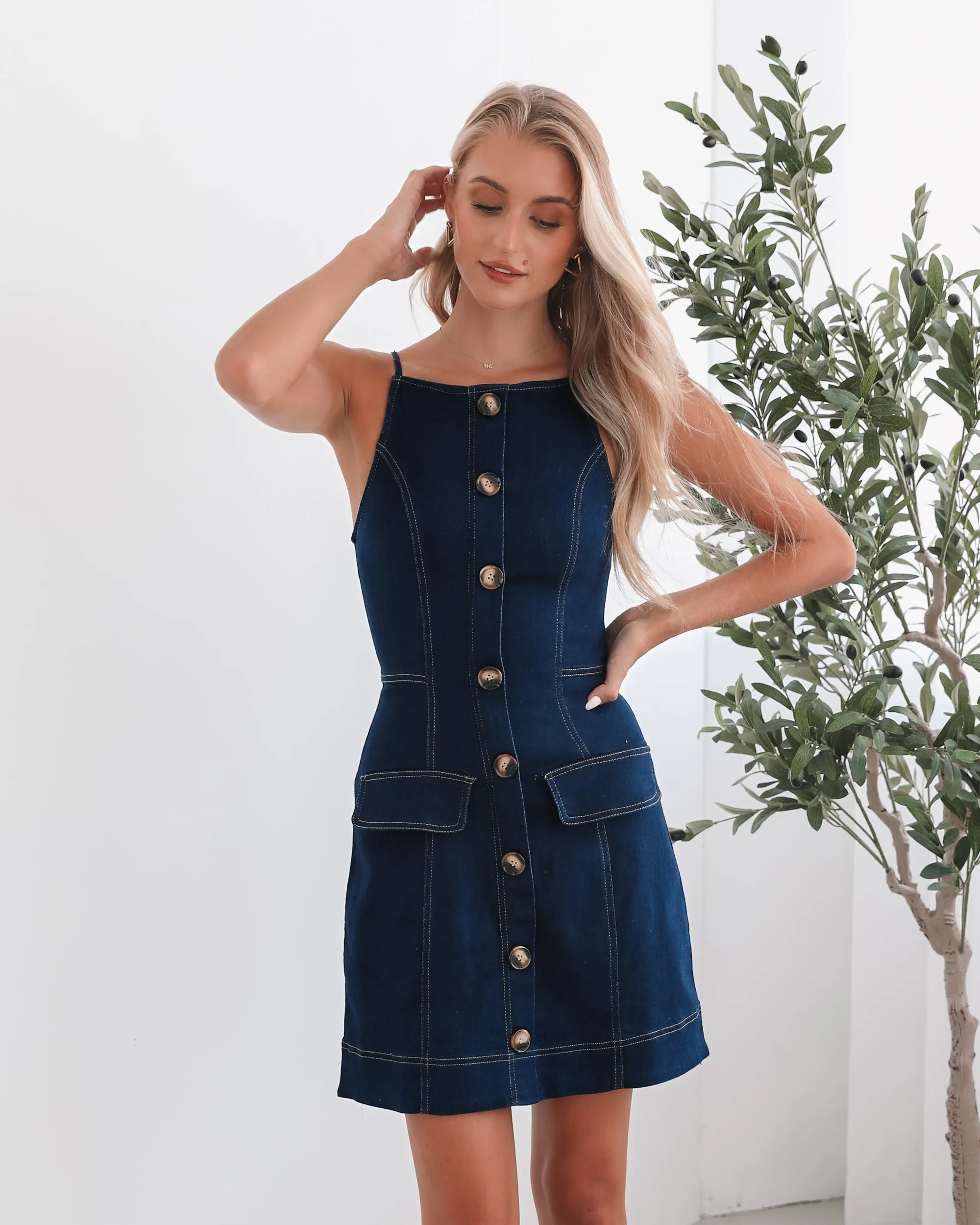 Corinna Dress - Navy sold by Esther & Co product image thumbnail 5