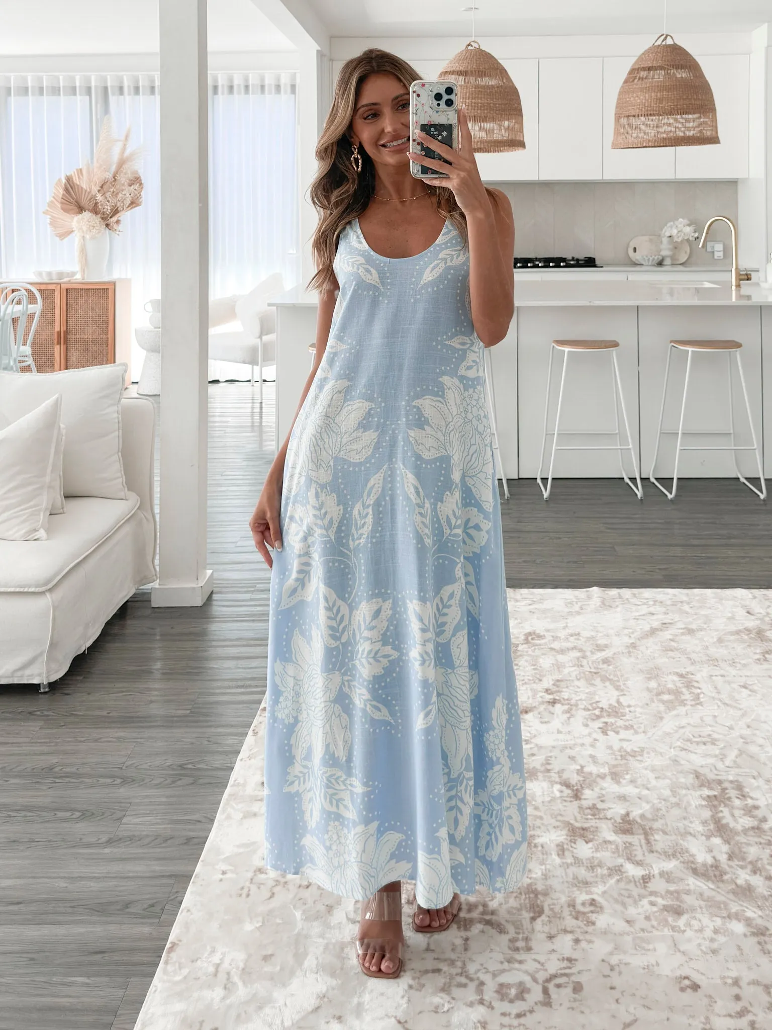 Noerelle Dress - Blue Floral sold by Esther & Co product image thumbnail 4